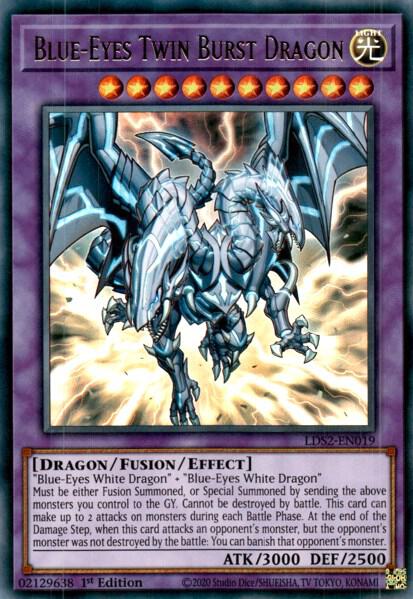Blue-Eyes Twin Burst Dragon (LDS2-EN019) 1st Edition Rare Near Mint