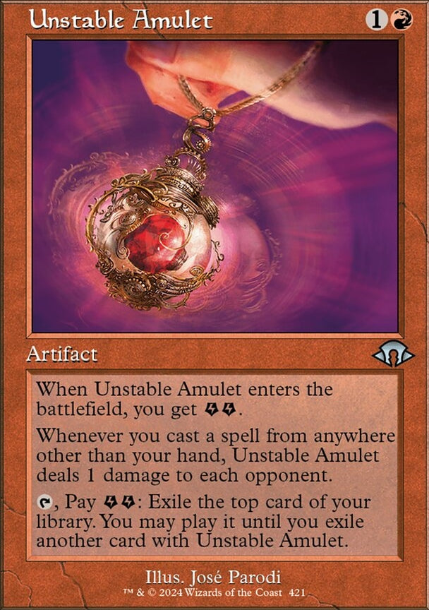 Unstable Amulet [#0421 Retro Frame] (MH3-U-FOIL)