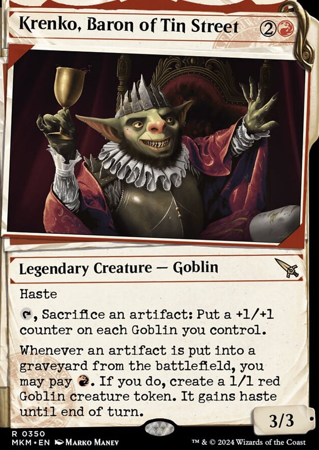 Krenko, Baron of Tin Street [#0350 Dossier Showcase] (MKM-R-FOIL)