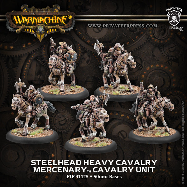 Warmachine: Mercenaries - Steelhead: Heavy Cavalry, Unit (5 Metal)