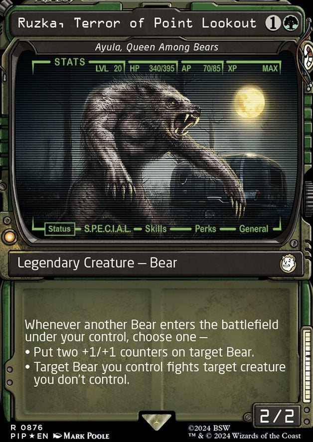 Ruzka, Terror of Point Lookout [#0876 Ayula, Queen Among Bears Showcase Surge Foil] (PIP-R)