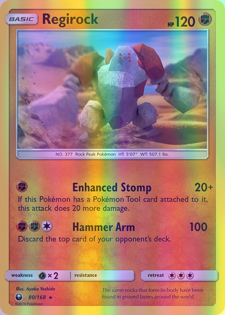 Regirock - 080/168 (CES) Rare - Near Mint Reverse Holofoil