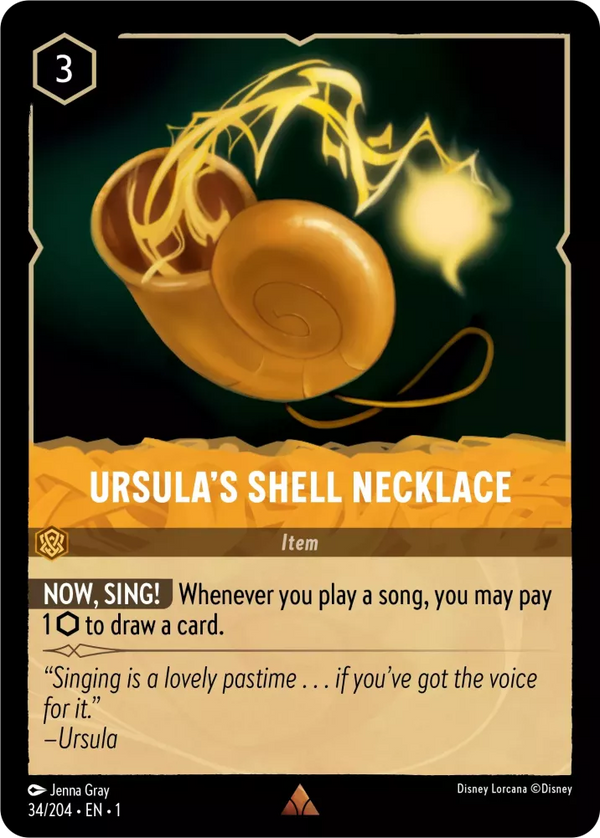 Ursula's Shell Necklace (The First Chapter 34/204) Rare - Near Mint