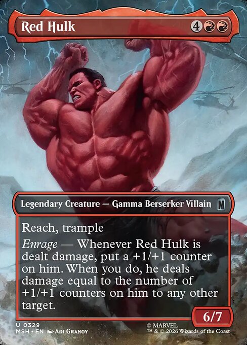 Red Hulk [ #0329 Borderless Scene ] (MSH-U)