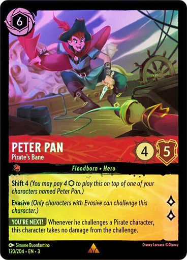 Peter Pan - Pirate's Bane (Into the Inklands 120/204) Rare - Near Mint Cold Foil