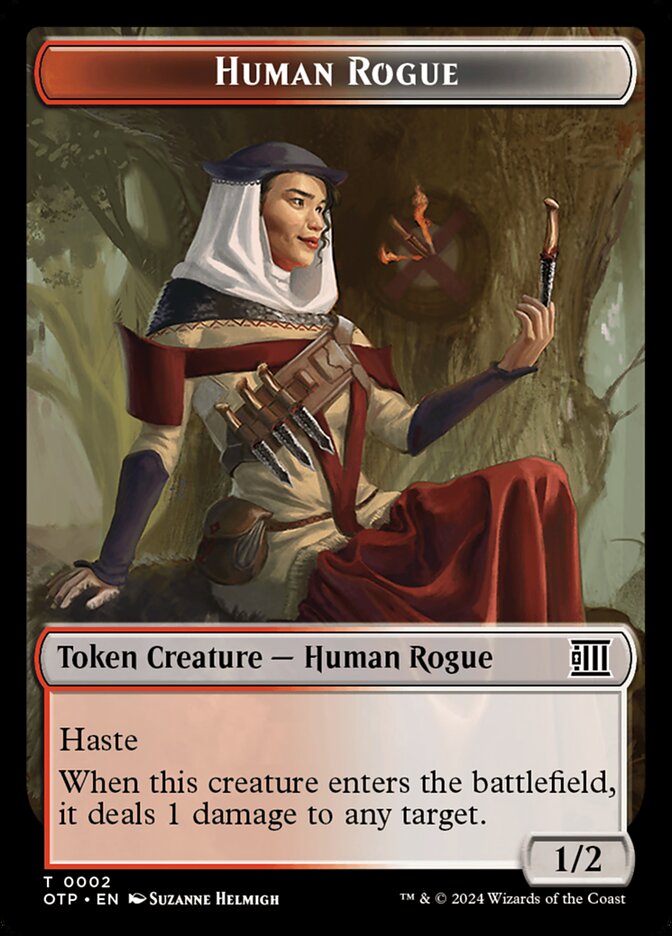 Treasure Token [#0018] (OTJ-T) // Human Rogue Token [#0002] (OTP-T)