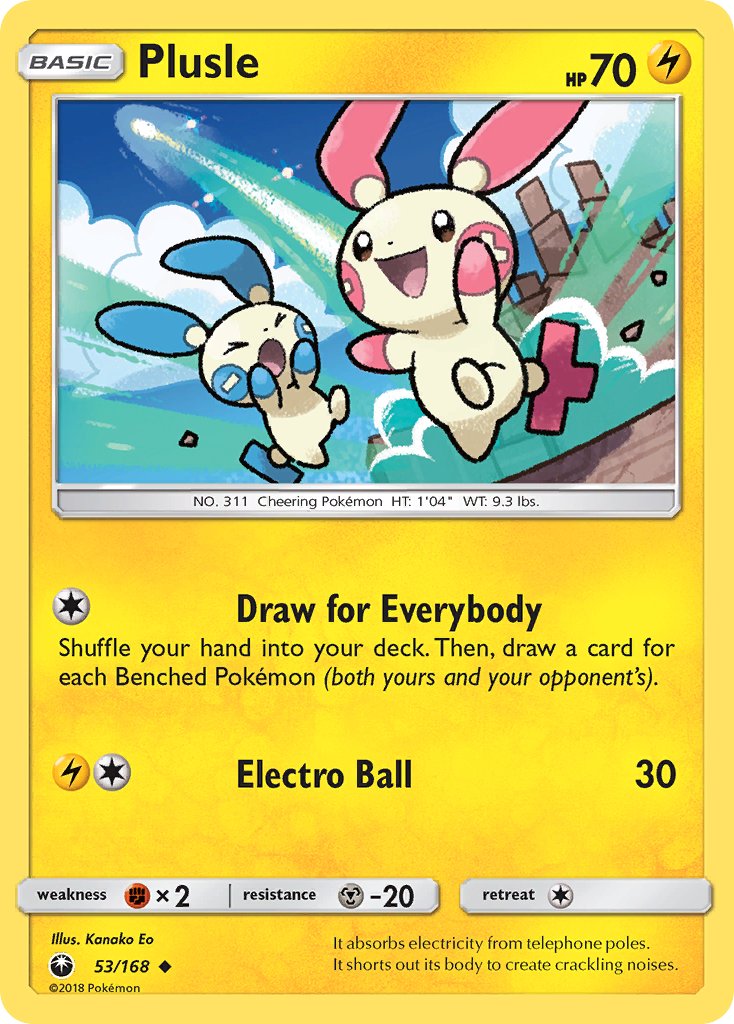 Plusle - 053/168 (CES) Uncommon - Near Mint