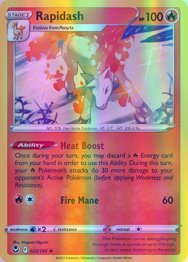 Rapidash - 022/195 (SWSH12) Holo Rare - Near Mint Reverse Holofoil