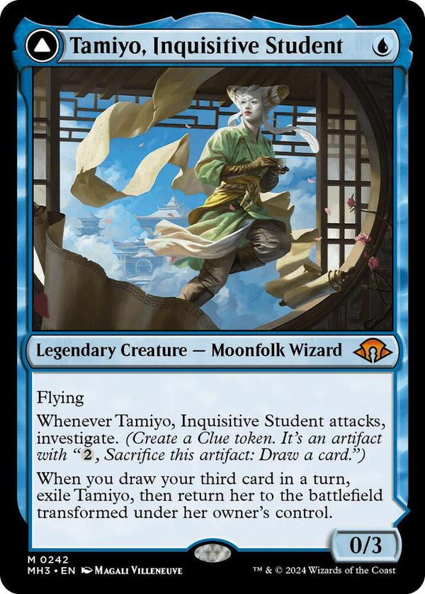 Tamiyo, Inquisitive Student // Tamiyo, Seasoned Scholar [#0242] (MH3-M) Light Play