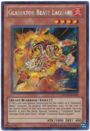 Gladiator Beast Laquari (RYMP-EN096) Secret Rare - Moderate Play Unlimited