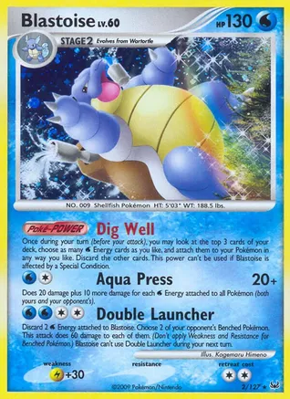 Blastoise (2/127) Reverse Foil Light Play