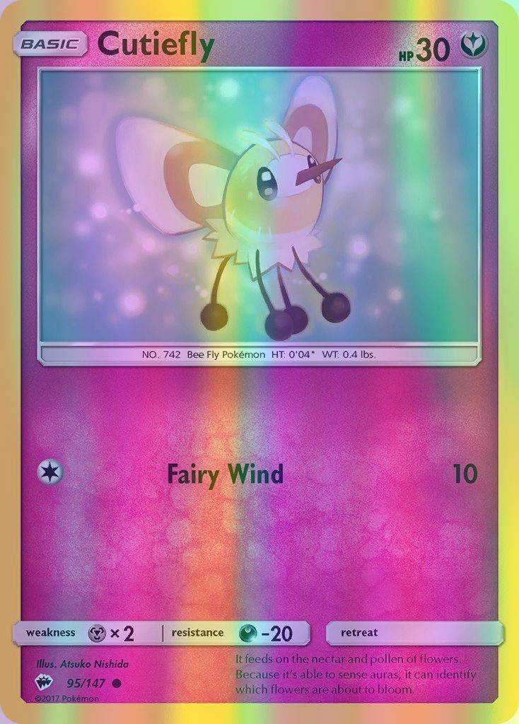 Cutiefly - 095/147 (SM:BUS) Common - Near Mint Reverse Holofoil