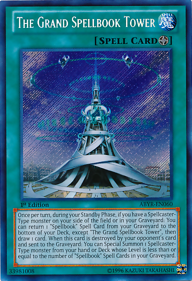 The Grand Spellbook Tower (ABYR-EN060) Secret Rare - Near Mint 1st Edition