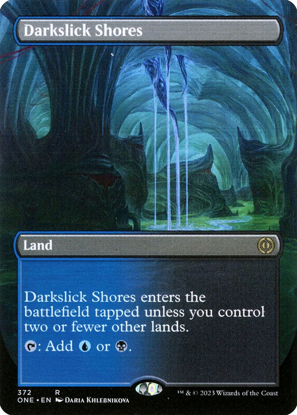 Darkslick Shores [#372 Alternate-Art Borderless] (ONE-R-FOIL)