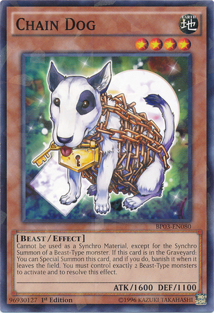 Chain Dog (Shatterfoil) (BP03-EN080) Shatterfoil Rare - Near Mint 1st Edition