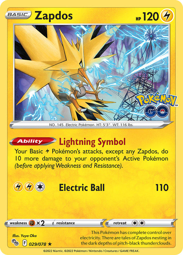 Zapdos - 029/078 (PGO) Holo Rare - Near Mint Holofoil