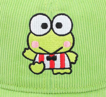 Keroppi Embroidered Corduroy Hat