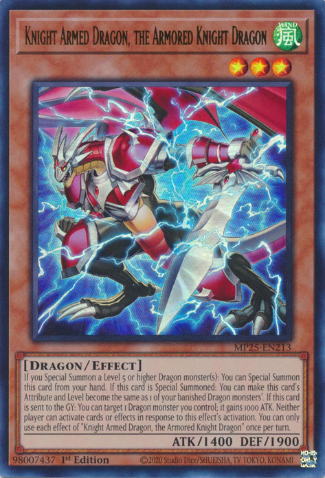 Knight Armed Dragon, the Armored Knight Dragon (MP25-EN213)