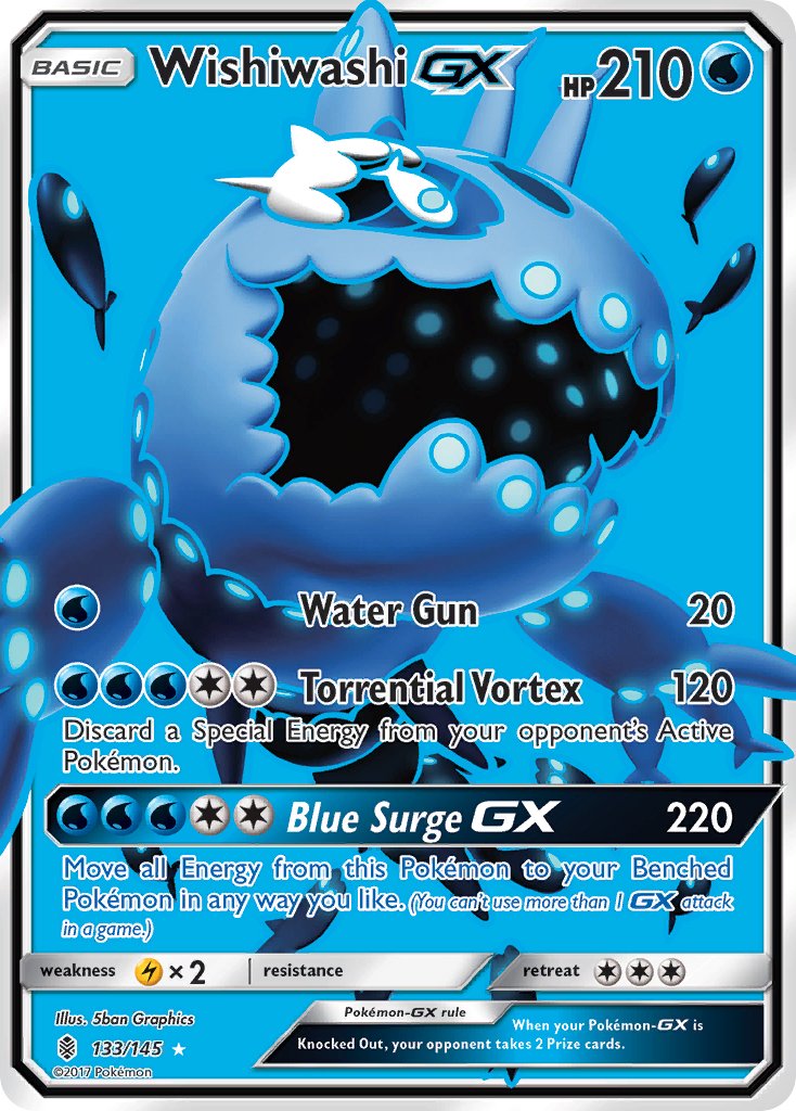 Wishiwashi GX (Full Art) - 133/145 (SM:GRI) Ultra Rare - Near Mint Holofoil