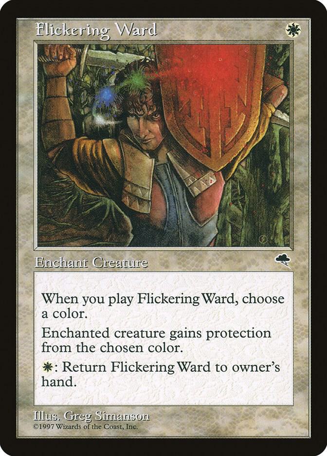 Flickering Ward (TMP-U) Moderate Play