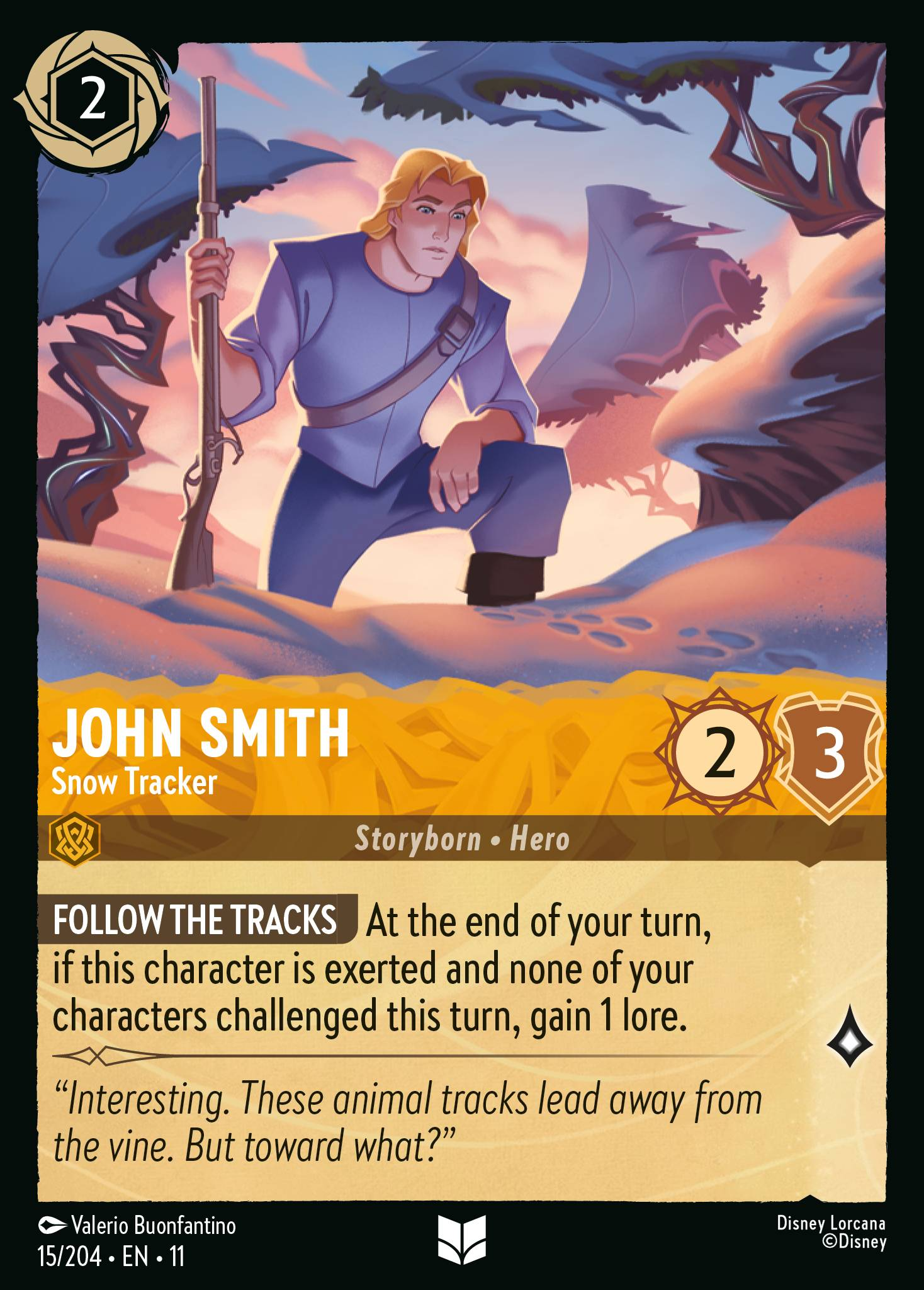 John Smith - Snow Tracker (015/204 - Winterspell)  Uncommon