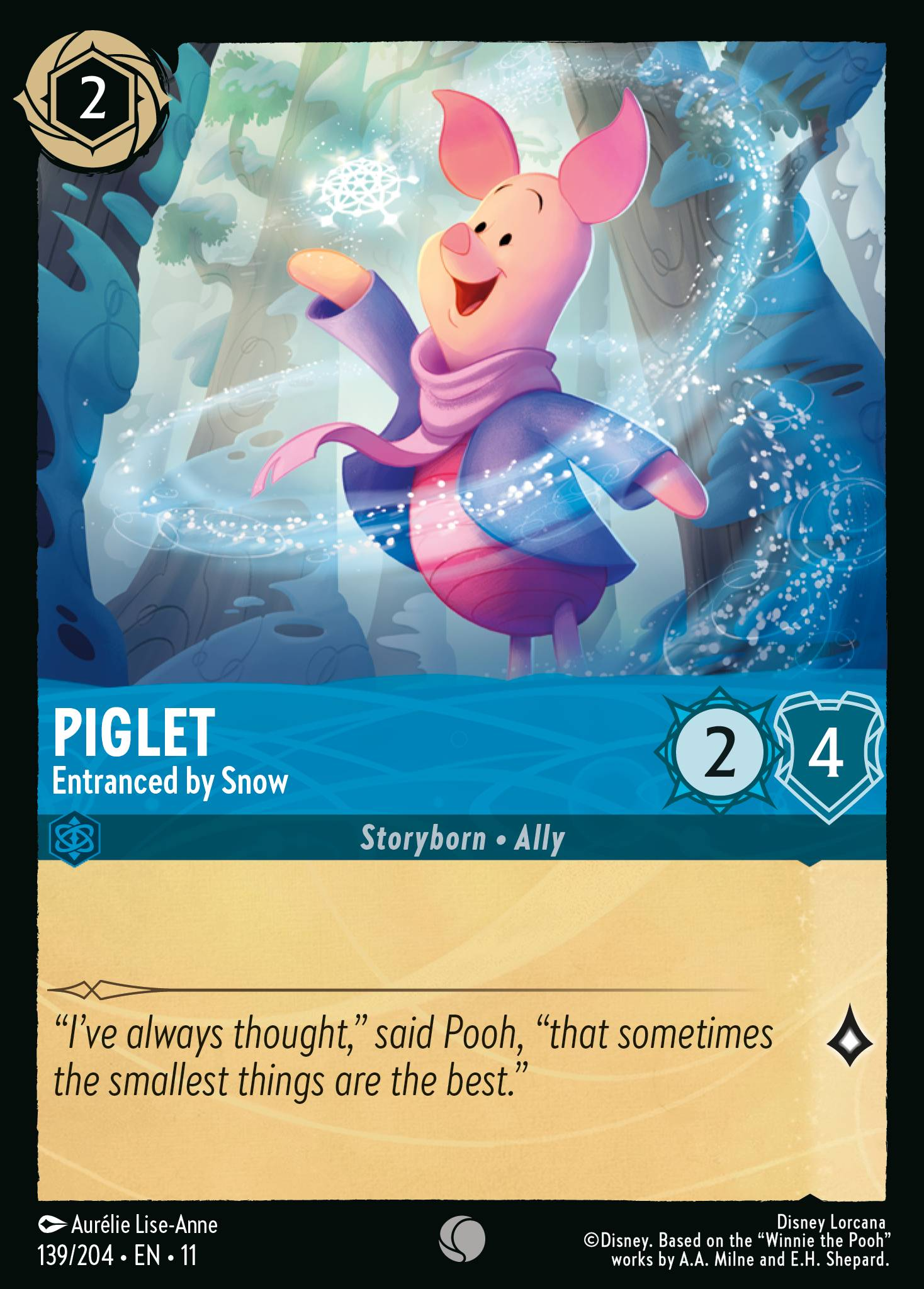 Piglet - Entranced by Snow (139/204 - Winterspell)  Common