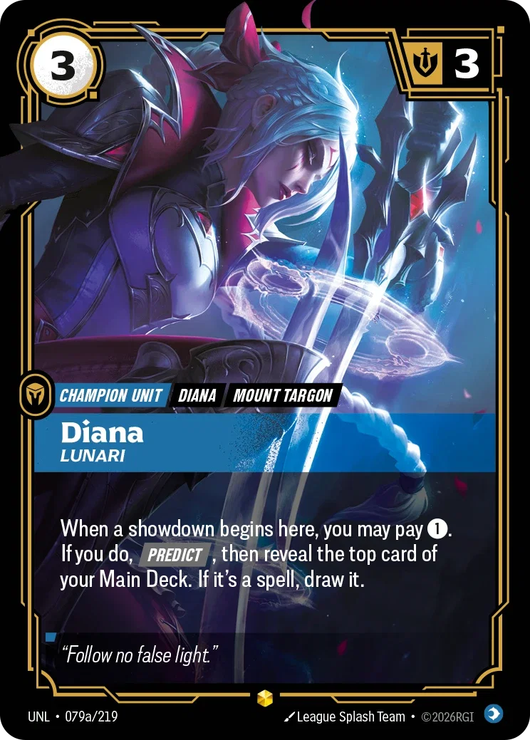 Diana - Lunari (Alternate Art) - 079a/219 (UNL)  Showcase