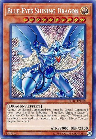 Blue-Eyes Shining Dragon (LCKC-EN008) Secret Rare - Unlimited Near Mint