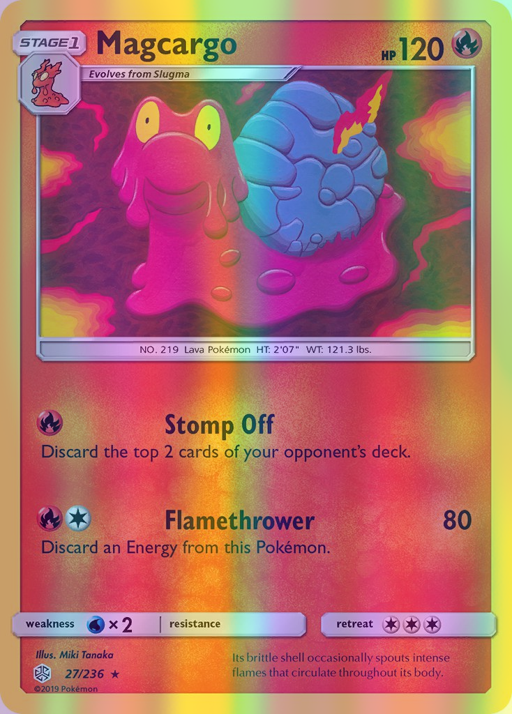 Magcargo - 027/236 (CEC) Rare - Near Mint Reverse Holofoil