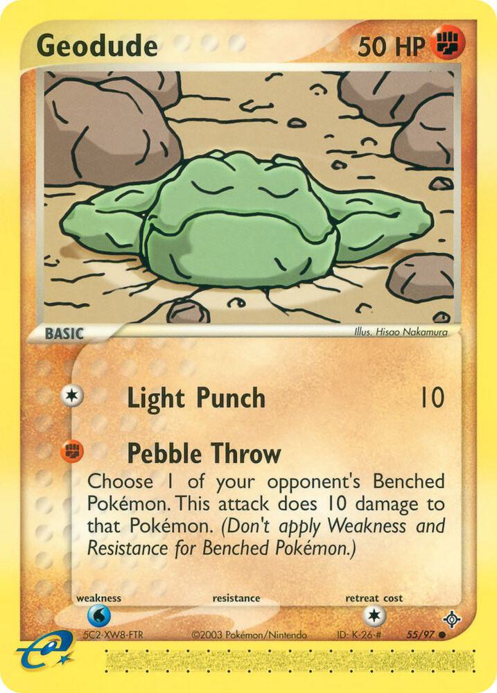 Geodude- 55/97 (DR) Common - Damaged Reverse Holofoil
