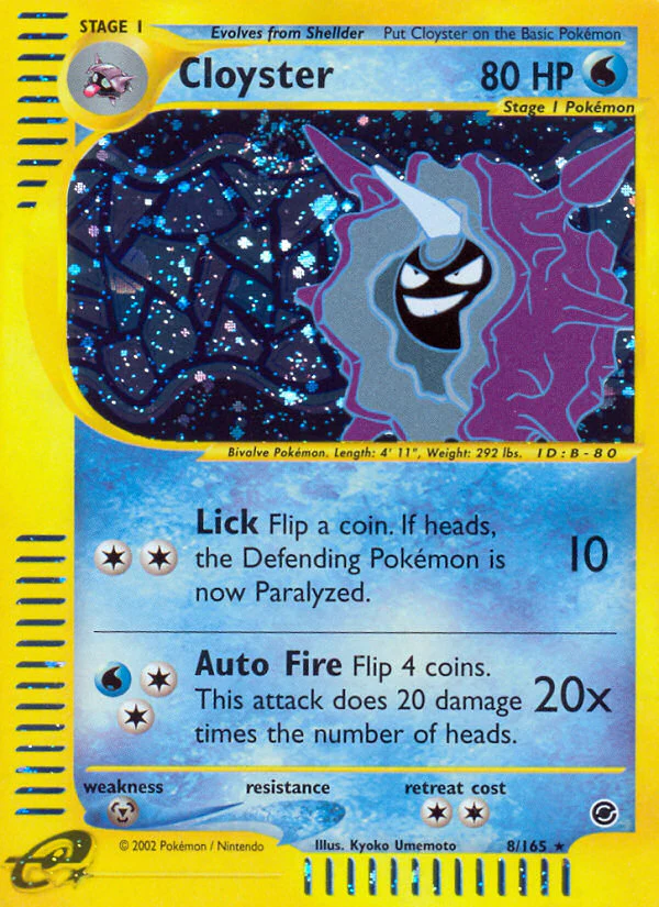 Cloyster (8/165) Reverse Holo Light Play