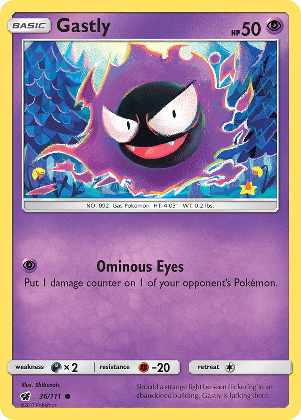 Gastly - 036/111 (CIN) Common - Near Mint