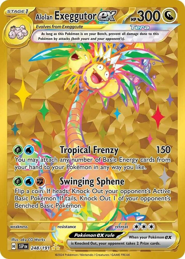 Alolan Exeggutor ex - 248/191 (SSP) Hyper Rare - Near Mint Holofoil