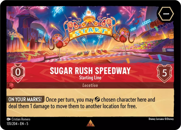 Sugar Rush Speedway - Starting Line (Shimmering Skies 135/204) Rare - Near Mint