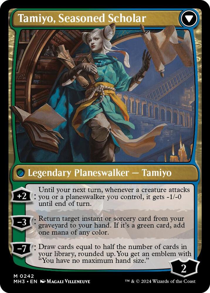 Tamiyo, Inquisitive Student // Tamiyo, Seasoned Scholar [#0242] (MH3-M) Light Play