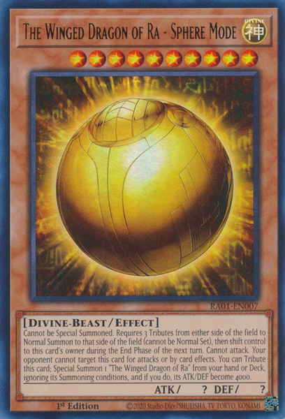 The Winged Dragon of Ra - Sphere Mode (RA01-EN007) Prismatic Ultimate Rare - Near Mint 1st Edition