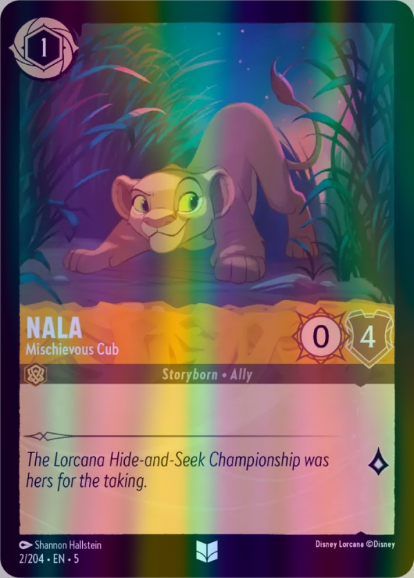 Nala - Mischievous Cub (Shimmering Skies 002/204) Uncommon - Near Mint Cold Foil