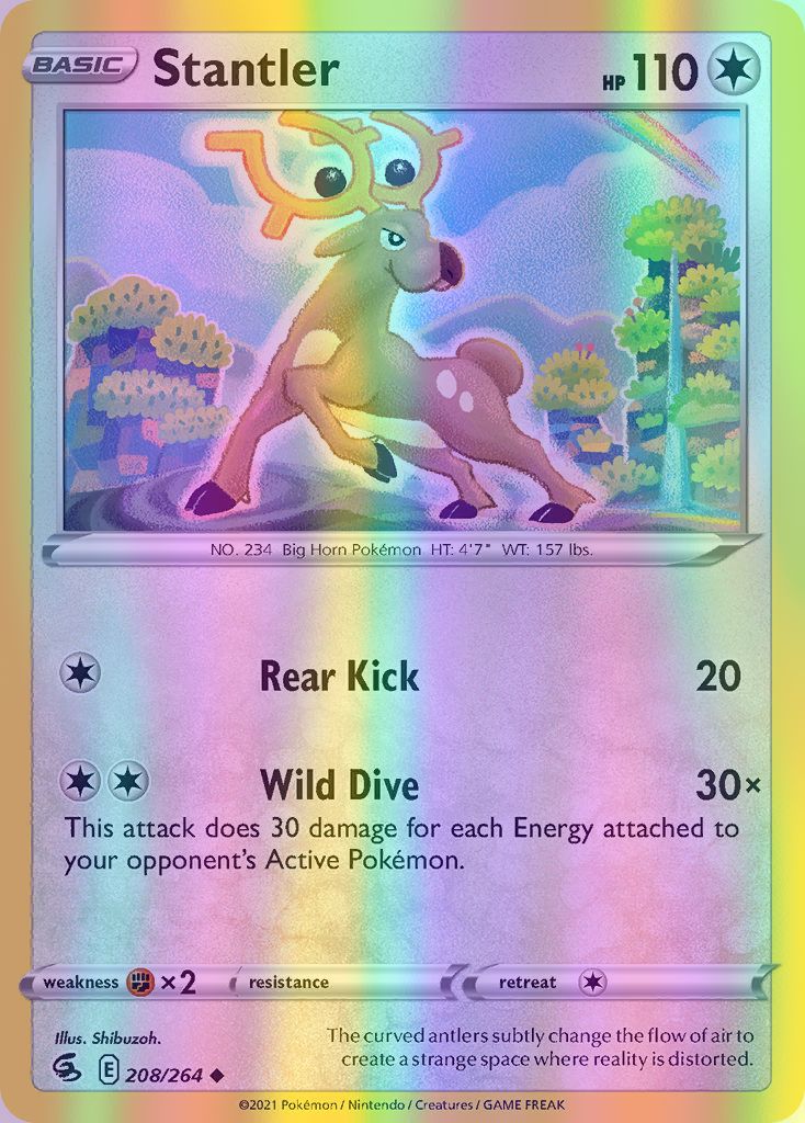 Stantler - 208/264 (SWSH08) Uncommon - Near Mint Reverse Holofoil