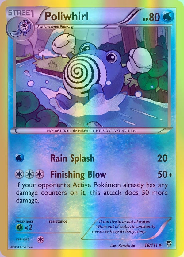 Poliwhirl - 016/111 (FFI) Uncommon - Near Mint Reverse Holofoil