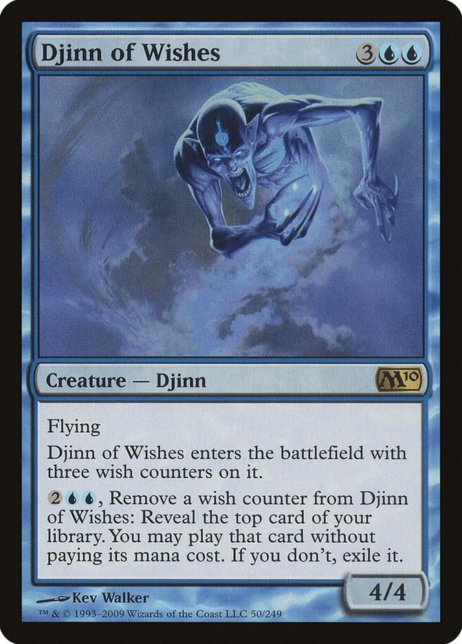 Djinn of Wishes (M10-R-FOIL) Moderately Played