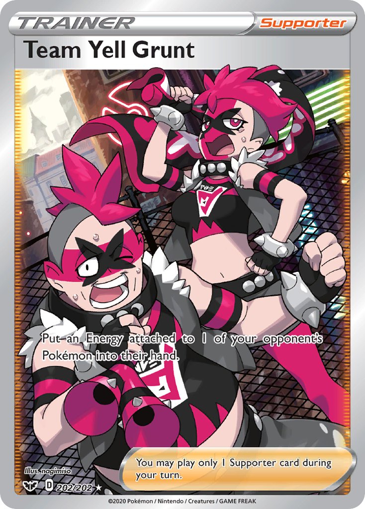 Team Yell Grunt (Full Art) - 202/202 (SWSH01) Ultra Rare - Near Mint Holofoil
