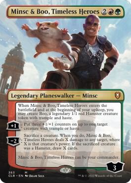Minsc & Boo, Timeless Heroes [#363 Borderless Planeswalkers] (CLB-M-FOIL)