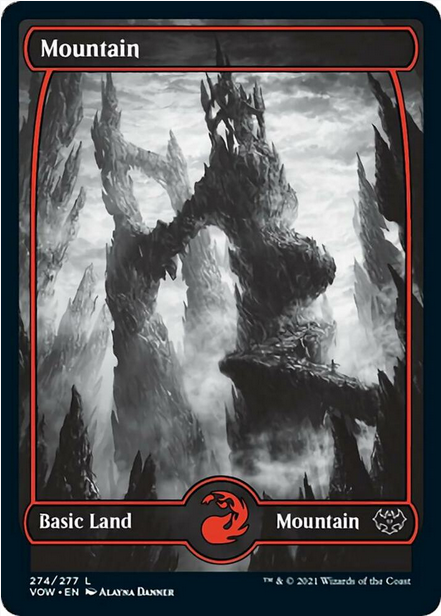 Mountain [#274 Full Art B&W] (VOW-C-FOIL)