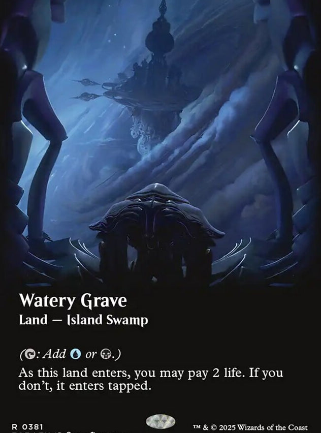 Watery Grave [ #0381 Galaxy Foil Celestial Viewport Lands] (EOE-R)
