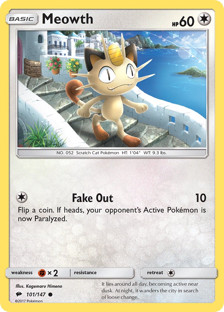 Meowth - 101/147 (SM:BUS) Common - Near Mint