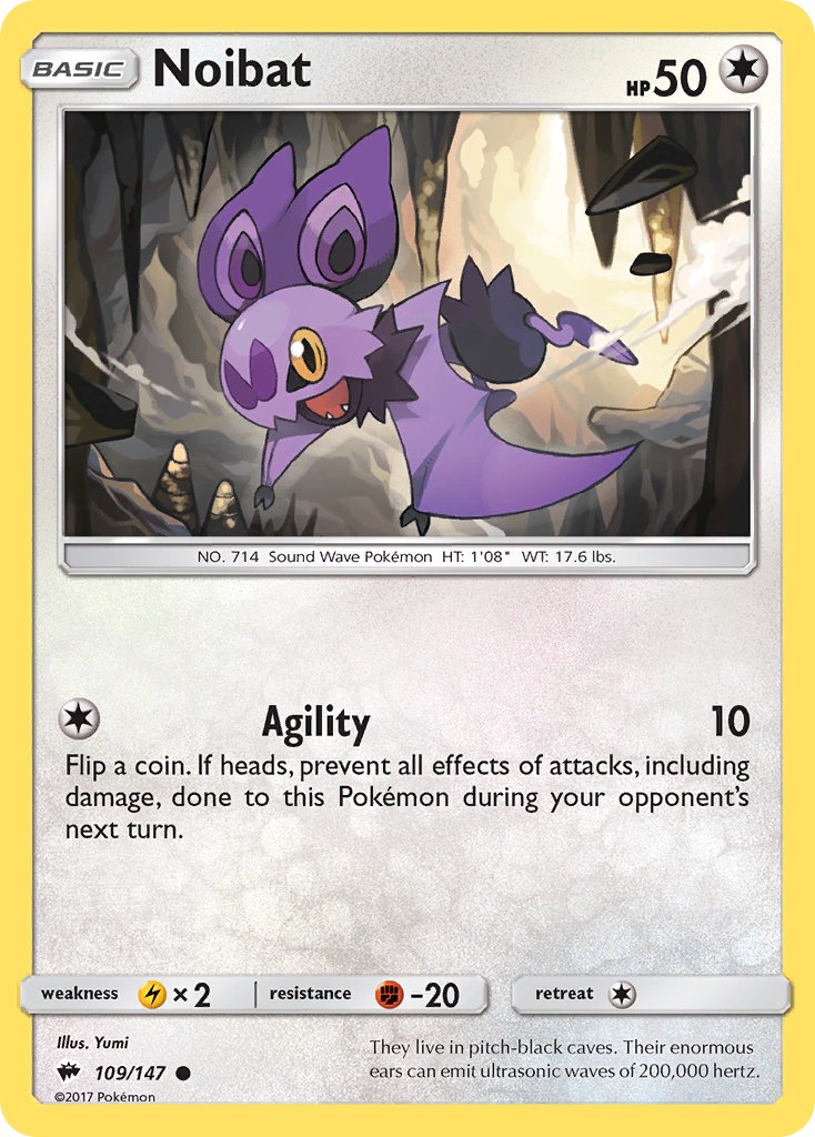 Noibat - 109/147 (SM:BUS) Common - Near Mint