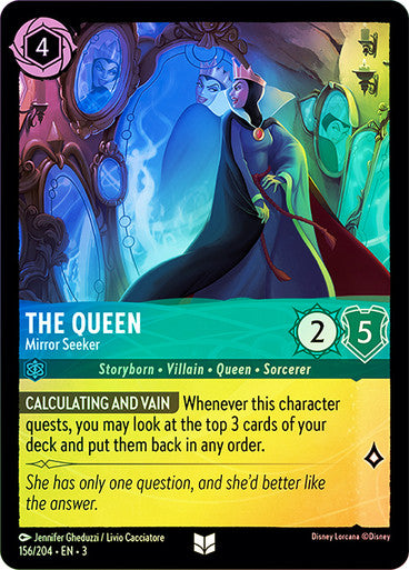 The Queen - Mirror Seeker (Into the Inklands 156/204) Uncommon - Near Mint Cold Foil