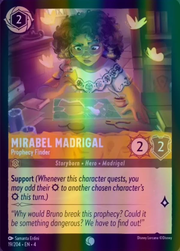 Mirabel Madrigal - Prophecy Finder (Ursula's Return 019/204) Common - Near Mint Cold Foil