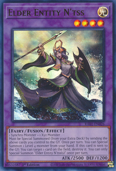 Elder Entity N'tss (RA01-EN026) Prismatic Ultimate Rare - Near Mint 1st Edition