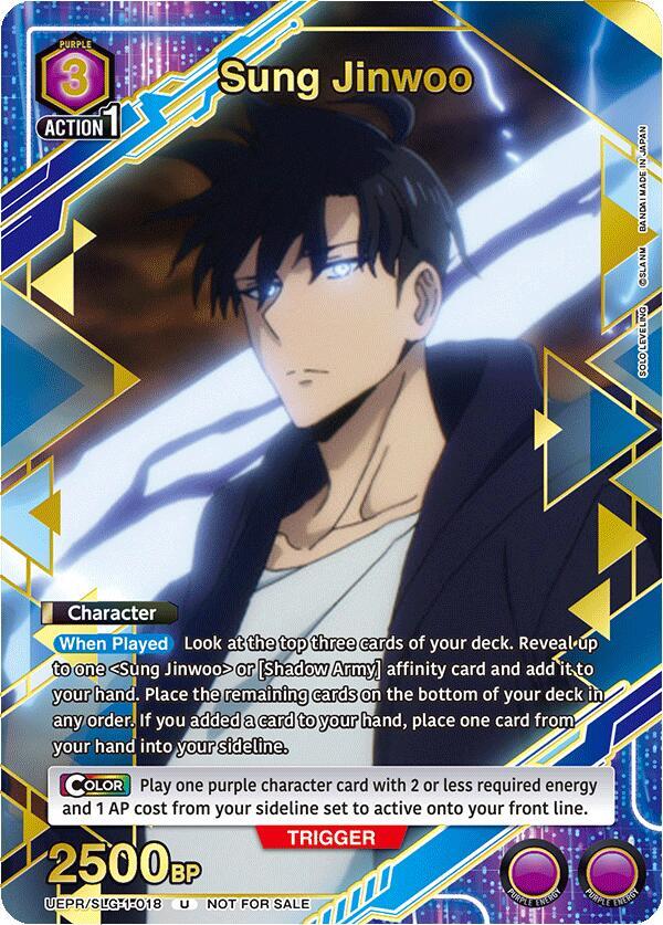 Sung Jinwoo (018) (Gold) - Union Arena Promotion Cards (UEPR)
